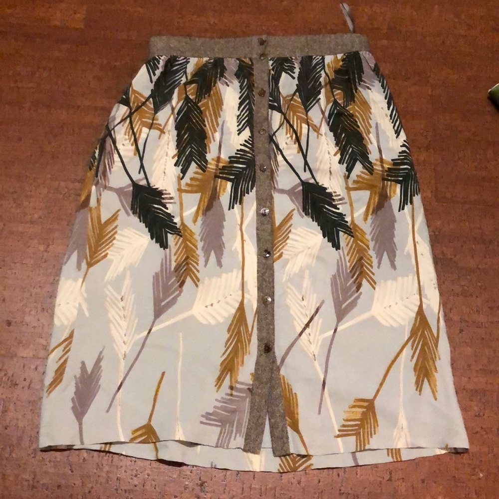 Lovely anthro high waisted button up skirt